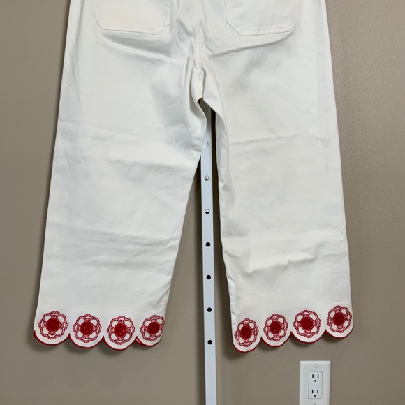 Anthropologie The Colette Scallop-Hem Crop Wide-Leg Jeans by Maeve - Picture 15 of 16